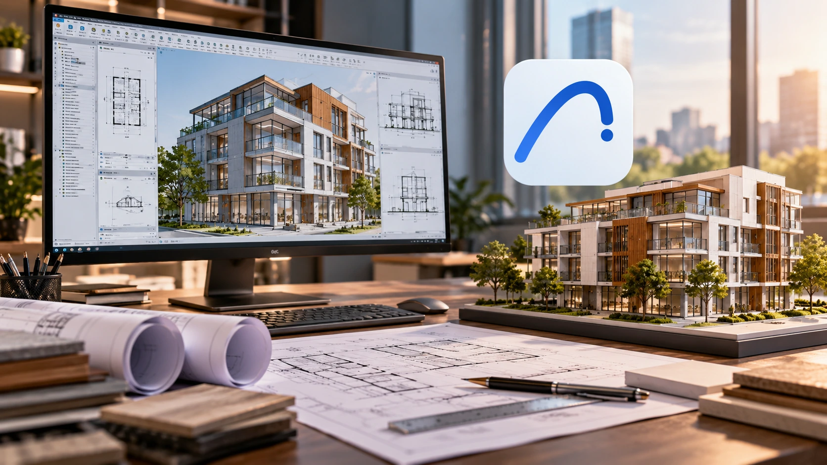 Architectural BIM visualization and building design presentation