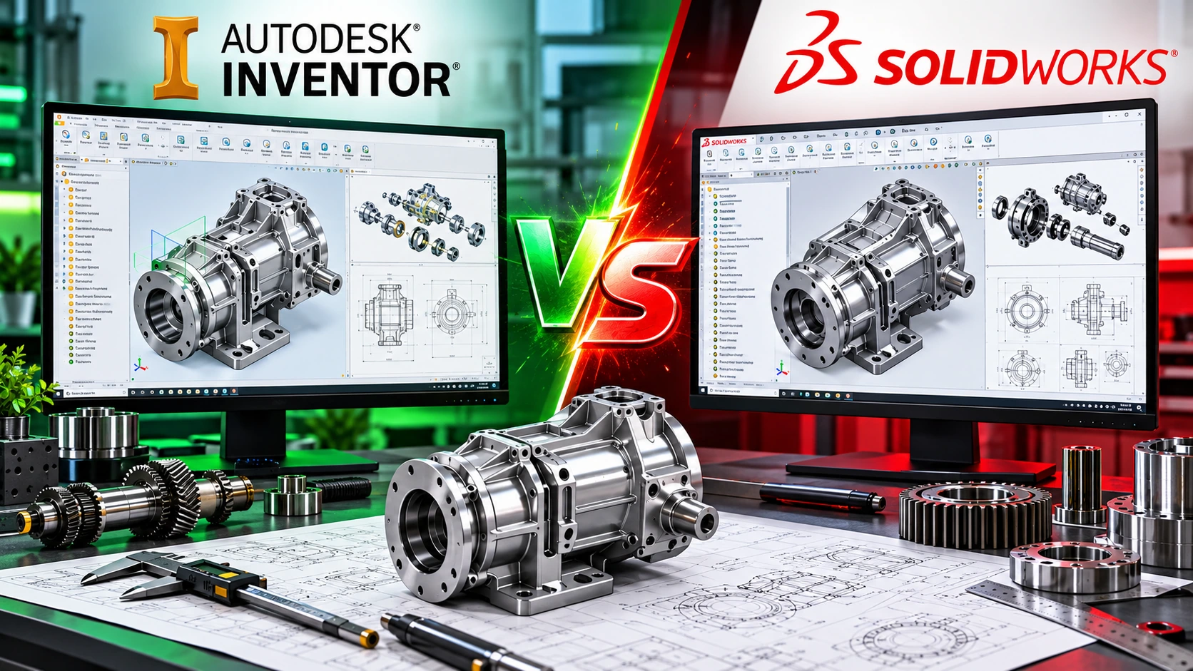 Autodesk Inventor and SOLIDWORKS mechanical CAD comparison
