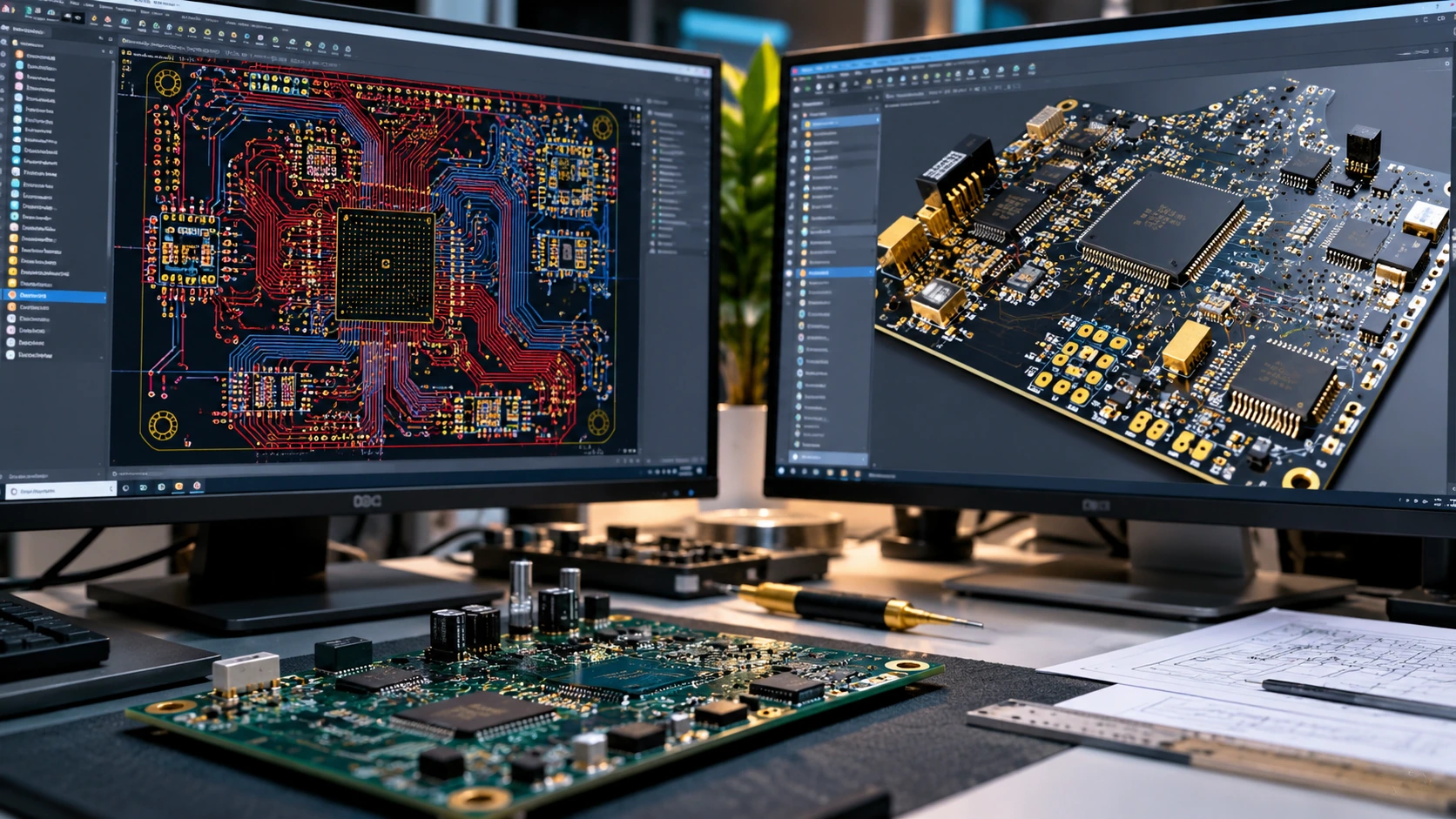Printed circuit board layout and component placement comparison