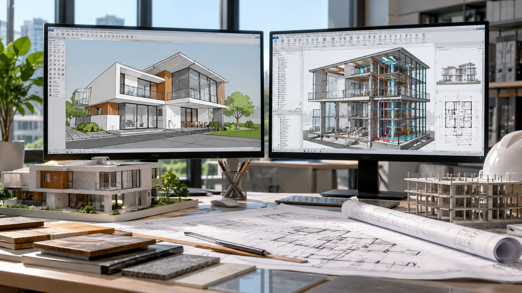 Architectural concept model versus building documentation workstations